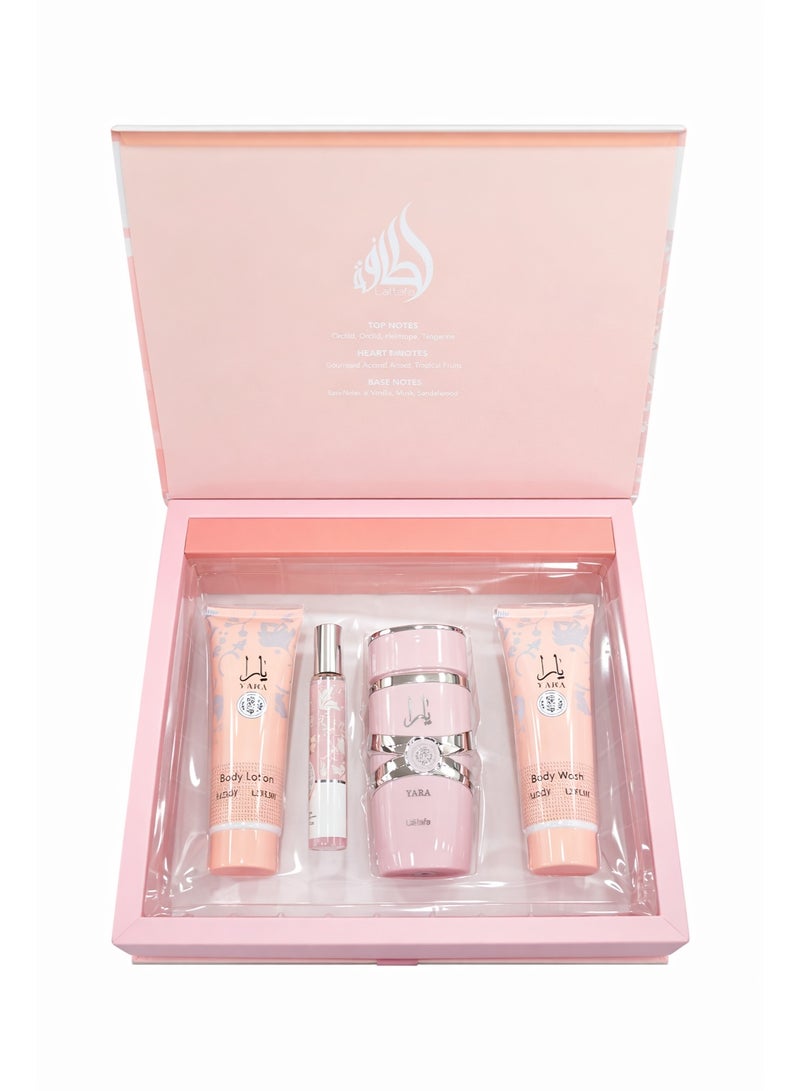 Lattafa Yara Gift Set for Women – Eau de Parfum 100ml with Body Care Collection 125ml - Image 1